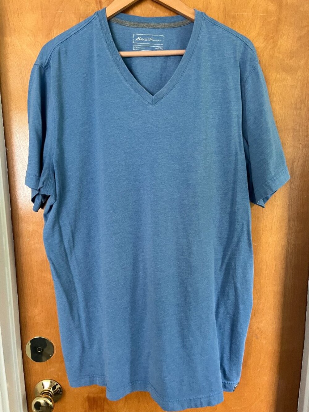 mens used t shirt, Eddie Bauer, 2XLT blue